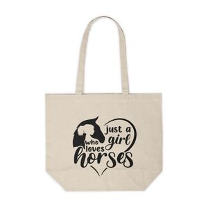 Just A Girl Who Loves Horses Custom Tote Bag